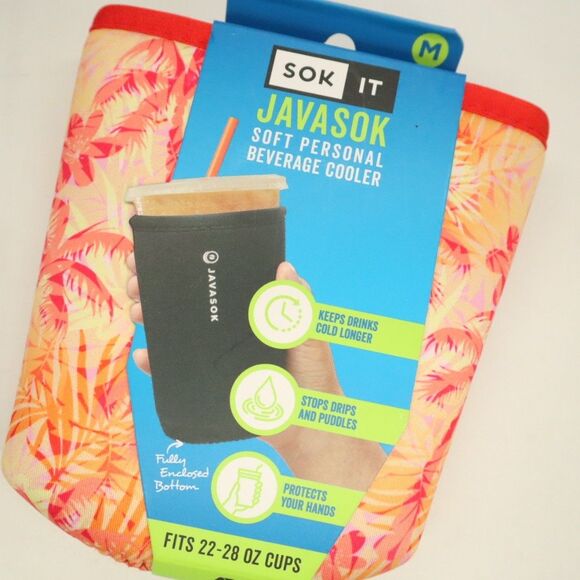 JAVA SOK Medium Tropical Dreams Sleeve For Cold or Hot Drinks 22-28oz - Picture 1 of 9